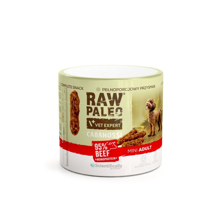 VETEXPERT Raw Paleo Cabanossi manzo Mini Mono - snack per cani - 100g
