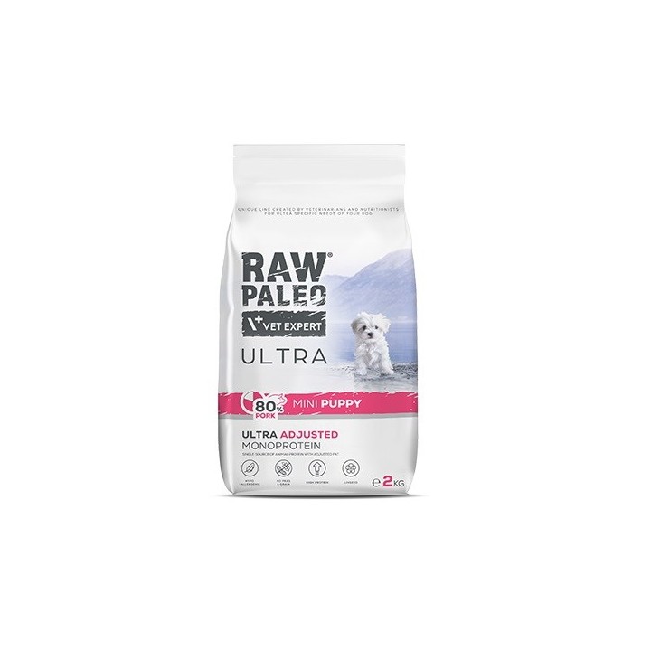 VETEXPERT Raw Paleo Ultra Mini Puppy Maiale - cibo secco per cani - 2kg