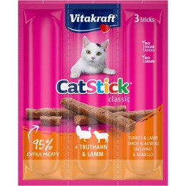 VITAKRAFT Cat Stick Tacchino e agnello - snack per gatti - 18 g