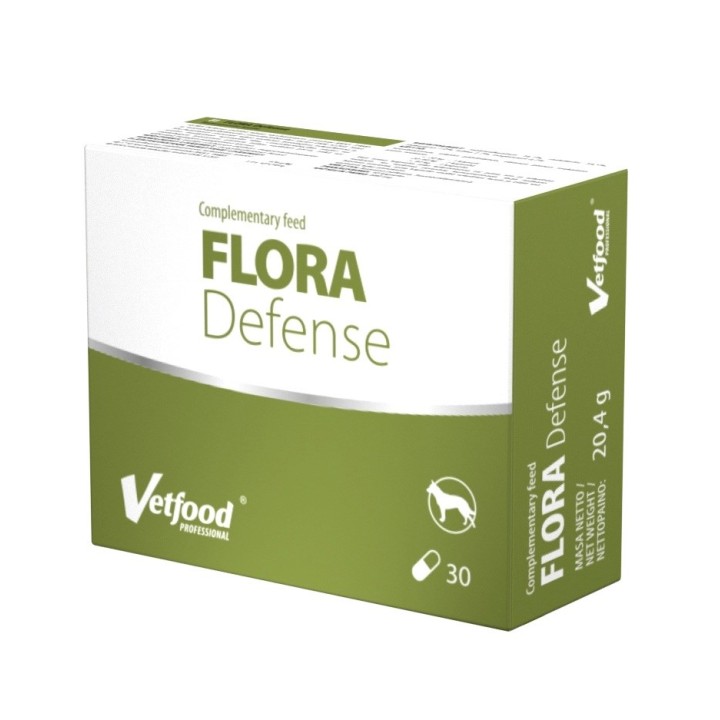 VETFOOD Flora Defense - integratori alimentari per cani e gatti - 30pcs