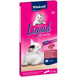 VITAKRAFT Liquid Snack Fegato con biotina - snack per gatti - 6x15g