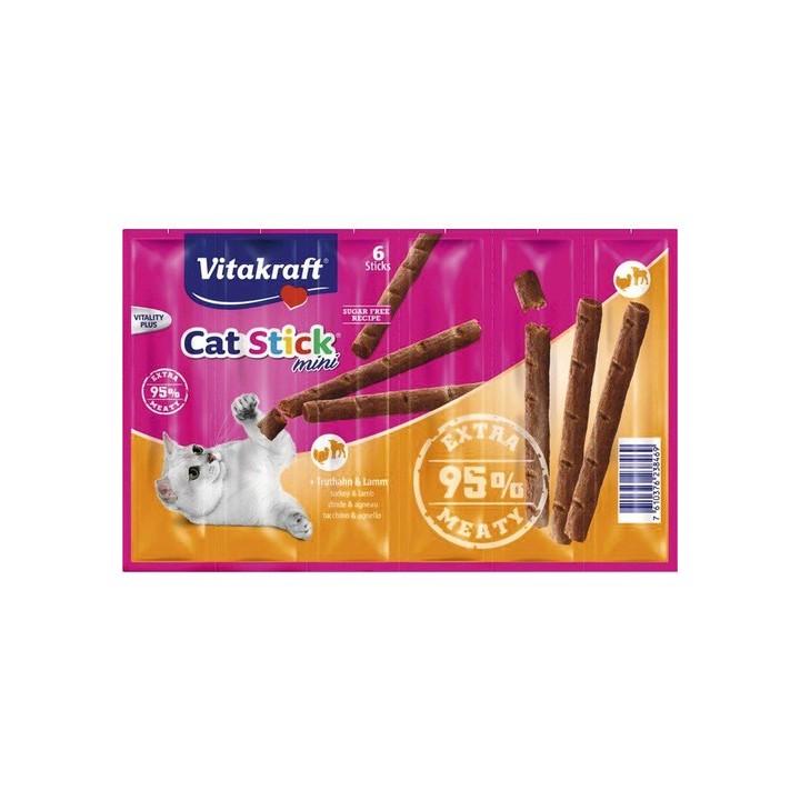 Vitakraft Cat Stick cibo secco per gatti Agnello Tacchino 36 g