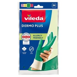 Vileda Guanti Dermo Plus 'M' Verde Cotone Nitrile