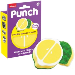 Vileda Punch Spugna Flessibile Limone 1 pezzo