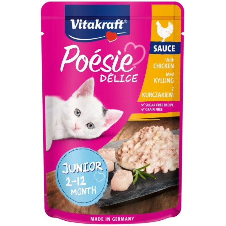 VITAKRAFT POESIE DELICE JUNIOR pollo - cibo umido per gatti - 85 g