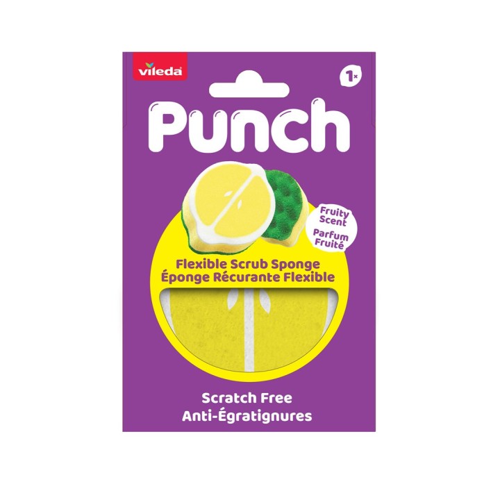 Vileda Punch Spugna Flessibile Limone 1 pezzo