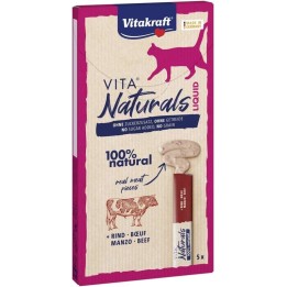 VITAKRAFT VITA NATURALS Manzo liquido - snack per gatti - 5x15 g