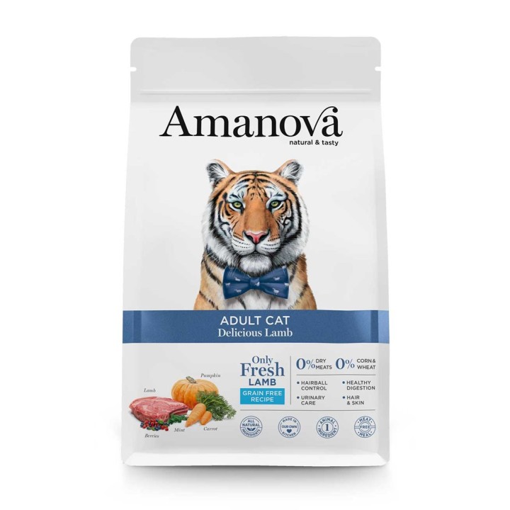 AMANOVA Gatto Adult Agnello Delizioso - cibo secco per gatti - 1 5kg