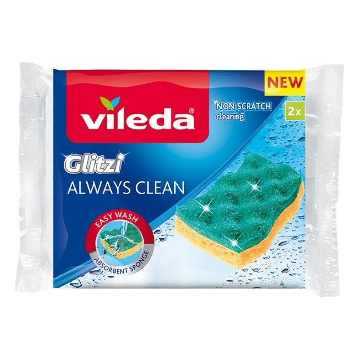 Spugna in viscosa Vileda Glitzi Always Clean 2 pcs.