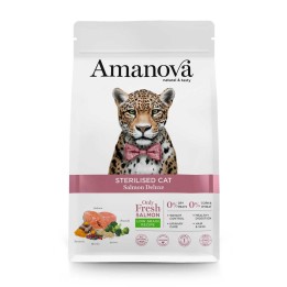 AMANOVA Gatto Adult Sterilizzato Salmone Deluxe - cibo secco per gatti - 1 5kg