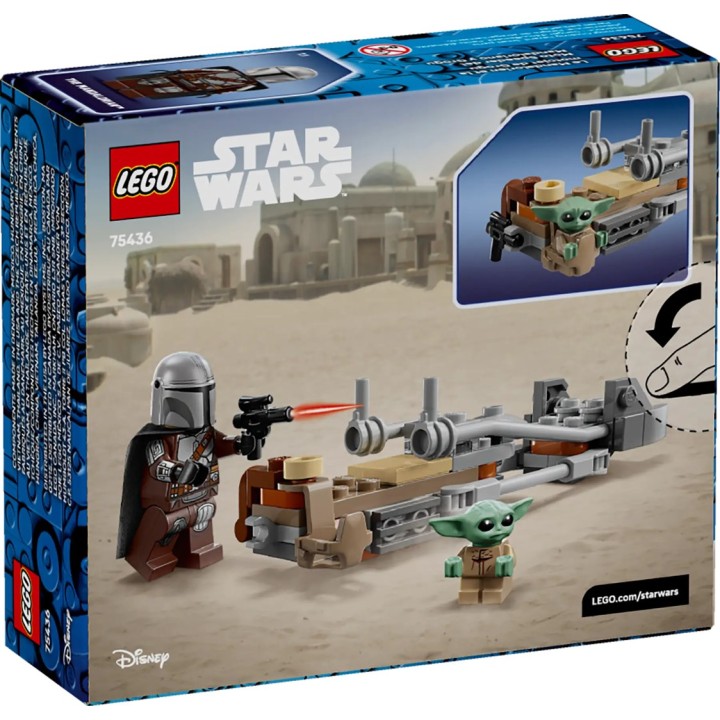 LEGO STAR WARS 75436 Speeder Bike di The Mandalorian e Grogu