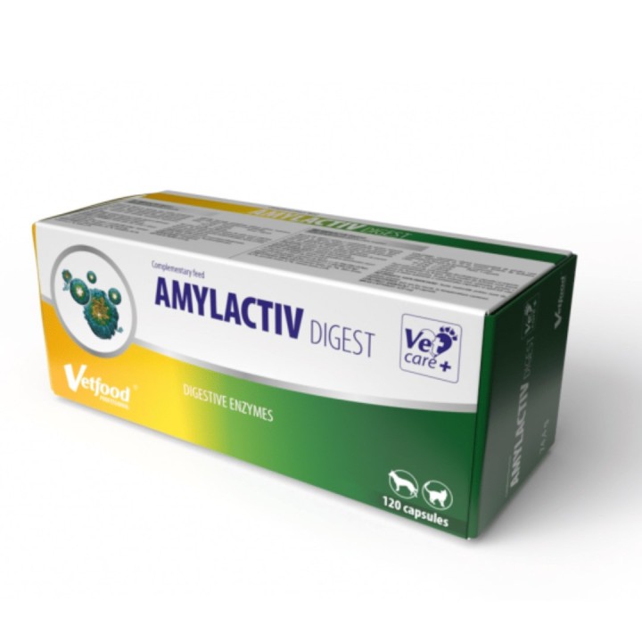 VETFOOD Amylactiv Digest - integratori per cani e gatti - 120 pz