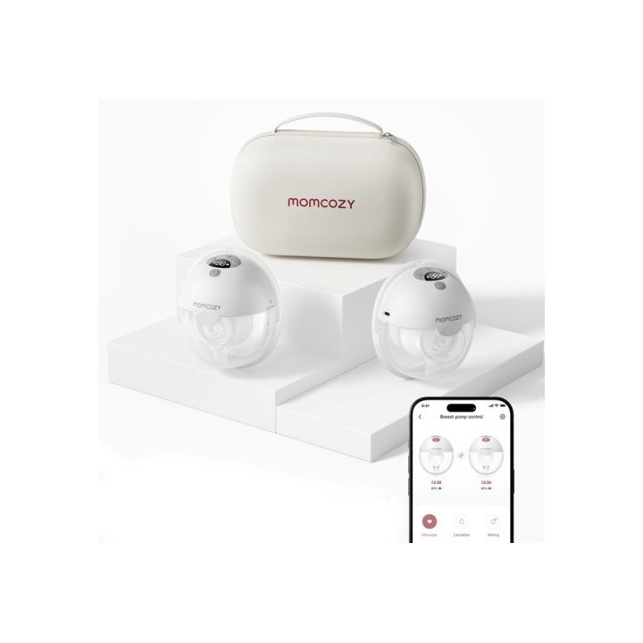 Momcozy M5 Tiralatte con controllo app - Set doppio Grigio