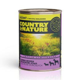 COUNTRY&NATURE Fagiano con pera e melanzana Mono - cibo umido per cani - 400g