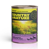 COUNTRY&NATURE Fagiano con pera e melanzana Mono - cibo umido per cani - 400g