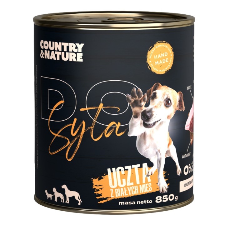 COUNTRY&NATURE Do syta Festa di carni bianche - cibo umido per cani - 850g