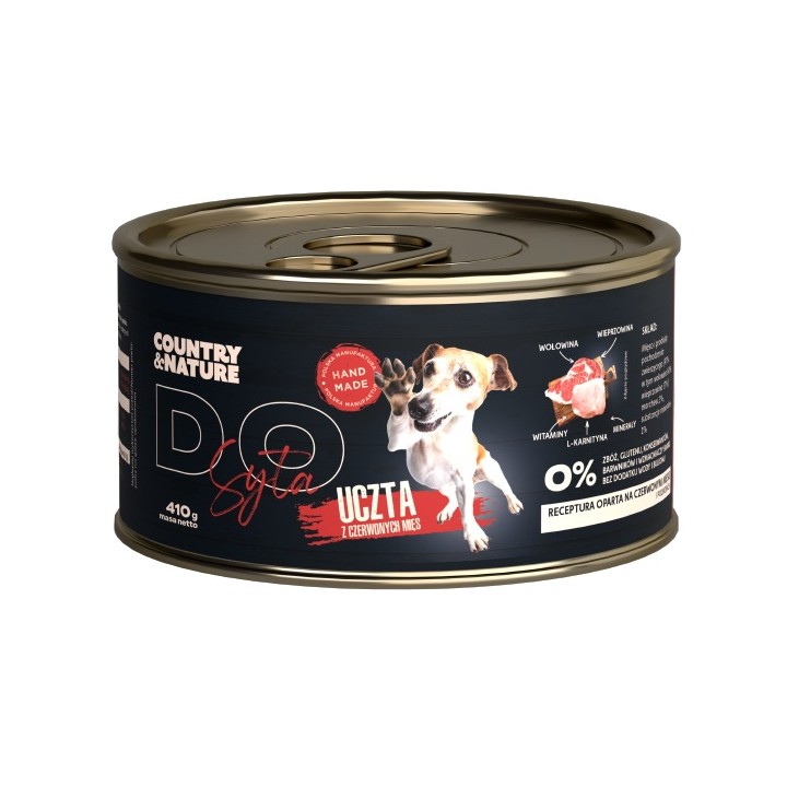 COUNTRY&NATURE Do syta Festa di carni rosse - cibo umido per cani - 410g