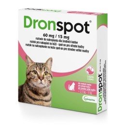 VETOQUINOL Dronspot (2 5-5kg) - gocce antiparassitarie per gatti - 2x0 7ml