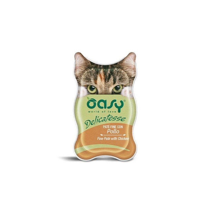 OASY Delicatesse Fine patè con pollo - cibo umido per gatto - 85g