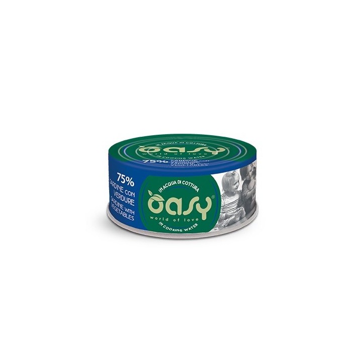 OASY More Love Sardina con verdure - cibo umido per gatti - 70g