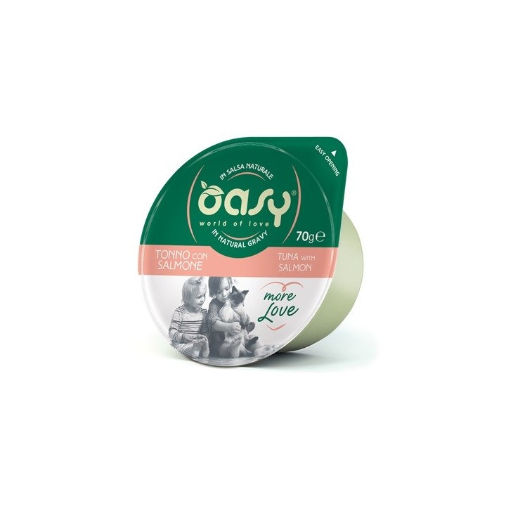 OASY More Love Tonno con salmone - cibo umido per gatti - 70g