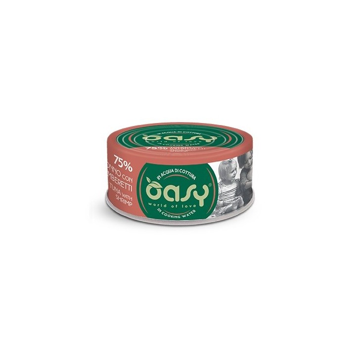 OASY More Love Tonno con gamberetti - cibo umido per gatti - 70g