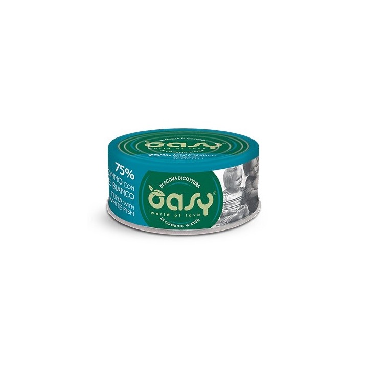 OASY More Love Tonno con pesce bianco - cibo umido per gatti - 70g
