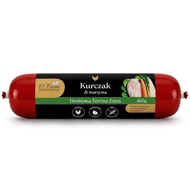 O’CANIS Terrina Extra pollo e verdure Mono - cibo umido per cani - 400g