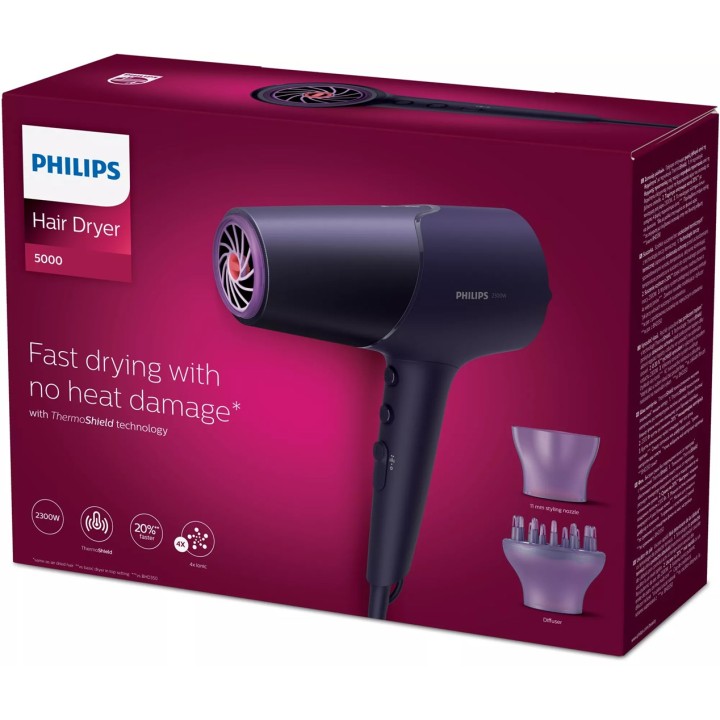 Philips 5000 serie BHD514/00 asciugacapelli 2300 W viola