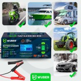 Caricabatterie per auto con controllo microprocessore 10 A 6–150 Ah 2–24 V W14018 WUBER
