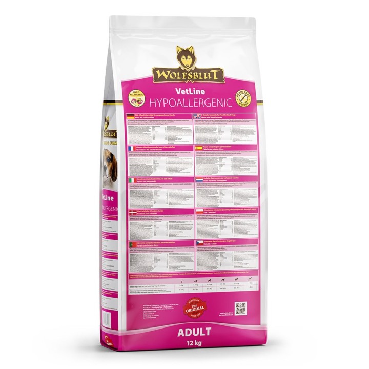 WOLFSBLUT VetLine Hypoallergenic cavallo - cibo secco per cani - 12kg