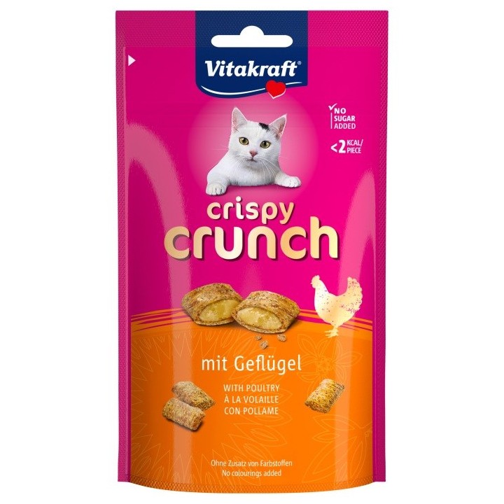VITAKRAFT Crispy Crunch Pollame - snack per gatti - 60g