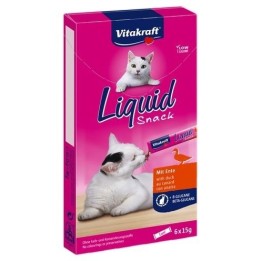 VITAKRAFT Liquid Snack Anatra - snack per gatti - 6 x 15g