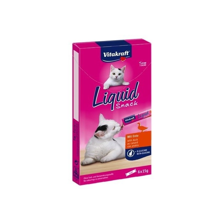 VITAKRAFT Liquid Snack Anatra - snack per gatti - 6 x 15g