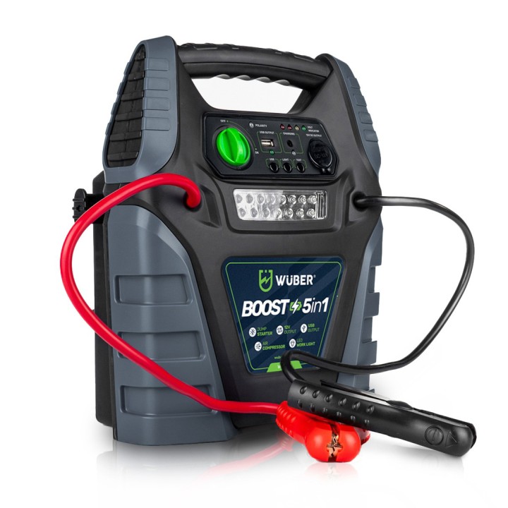 Compressore potenziatore 5 in 1 con avviatore d'emergenza W14270 WUBER
