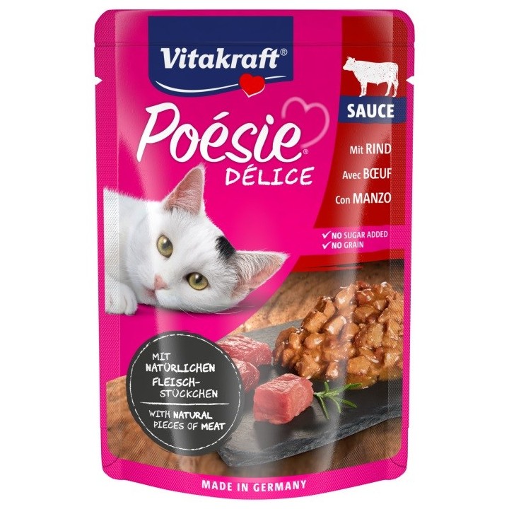 VITAKRAFT POESIE DELICE manzo - cibo umido per gatti - 85 g