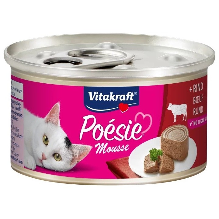 VITAKRAFT Poésie Mousse Manzo - cibo umido per gatti - 85g
