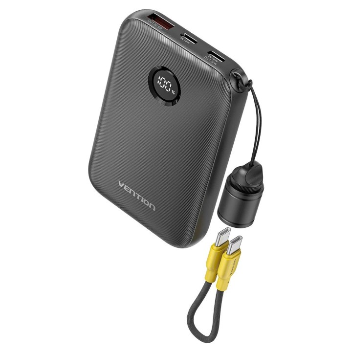 Vention 10000mAh Powerbank 2xUSB-C 1xUSB-A 22.5W nero