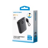 Vention 10000mAh Powerbank 2xUSB-C 1xUSB-A 22.5W nero
