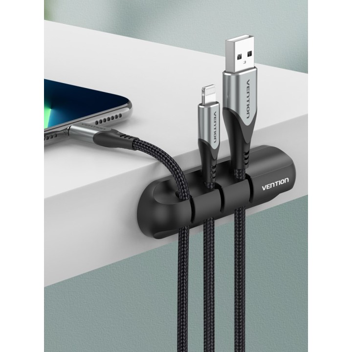 Vention 7 Gestore cavi desktop Ports nero