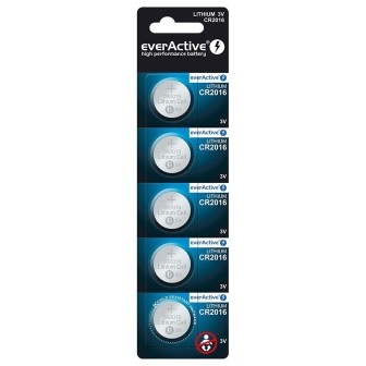 Batterie al litio mini everActive CR2016 blister 5 pz.