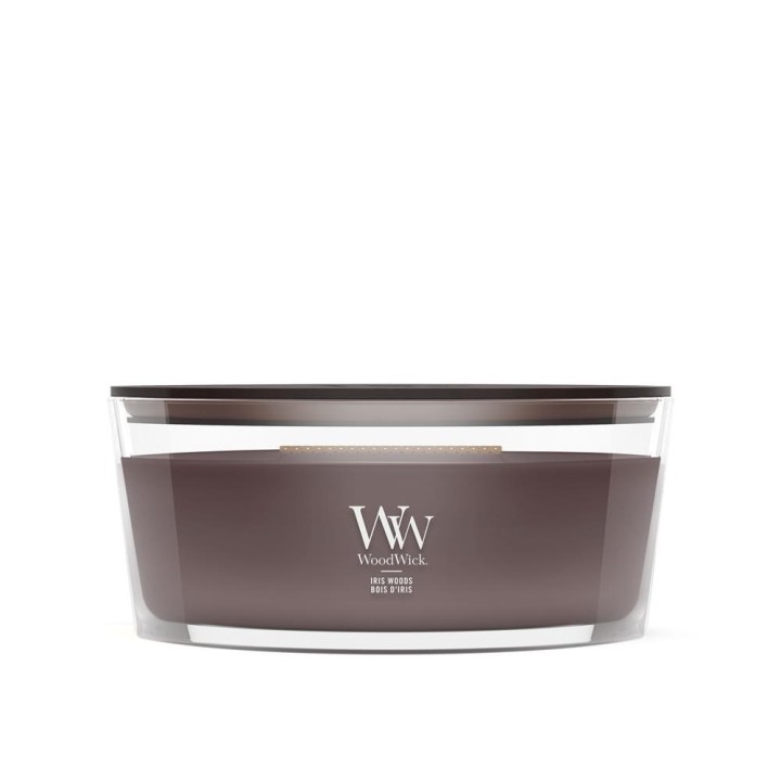 WoodWick Candela in cera Bosco d'iris Ellisse legno marrone 1 pz