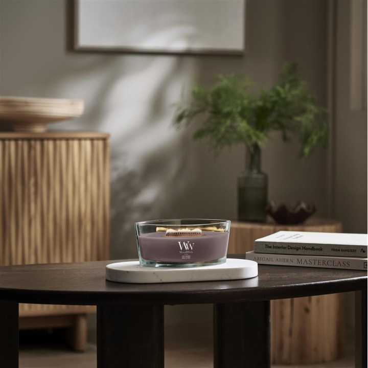 WoodWick Candela in cera Bosco d'iris Ellisse legno marrone 1 pz