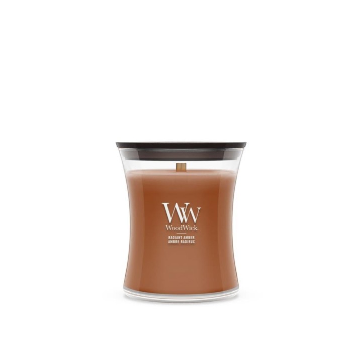 WoodWick Radiant Amber Candela di cera cilindrica marrone 1 pezzo