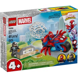 LEGO MARVEL 11206 Spidey sulla sua motocicletta contro il rinoceronte