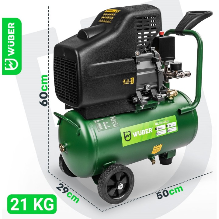 Compressore lubrificato a olio 24 L W54001 WUBER