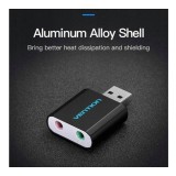Vention USB Scheda audio esterna nero tipo metallo