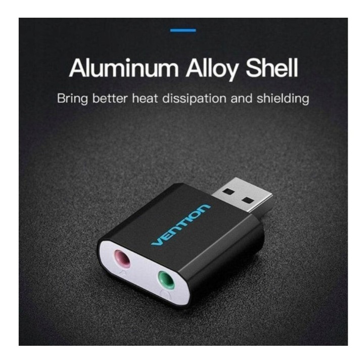 Vention USB Scheda audio esterna nero tipo metallo