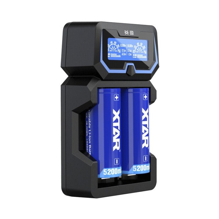 XTAR X2 Caricabatterie per Li-ion 18650