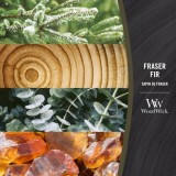 Candela profumata grande Fraser Fir WOODWICK con stoppino in legno 1 pezzo